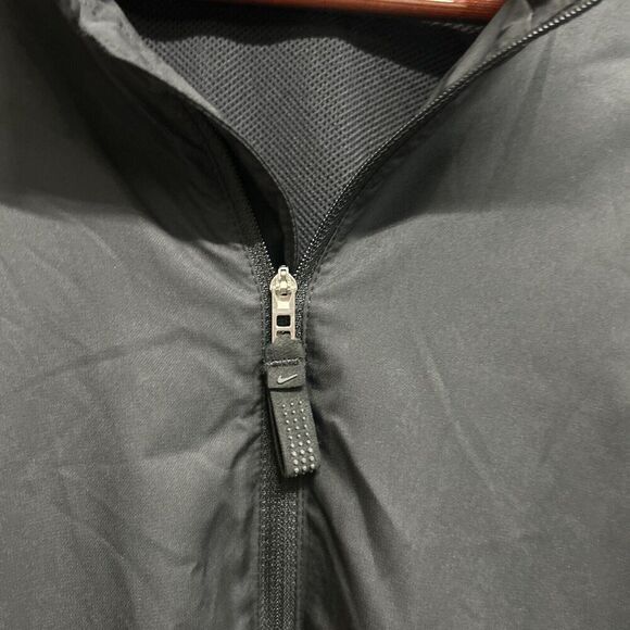 Nike Jacket Mens Large Black Dri-Fit Full Zip Windbreaker Gorpcore Y2K Stitch - Picture 7 of 15